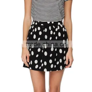 Wholesale Guangzhou Factory Black White Polka Dot Skirt thumbnail-1