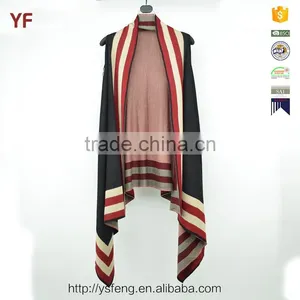 Latest Design Knitted Pattern Sweater Women Poncho thumbnail-1