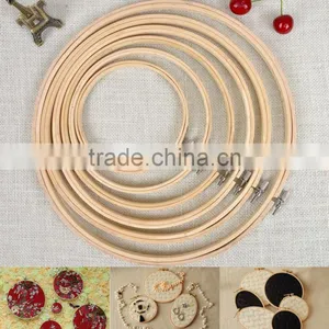 Cross Stitch Supplies Circle Round Natural Bamboo Wholesale Embroidery Hoops thumbnail-1