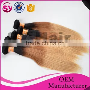Black Rose Straight Colored Brazilian Ombre Weave Hair, Wholesale Three Tone Ombre Colored Human Hair Extension thumbnail-6