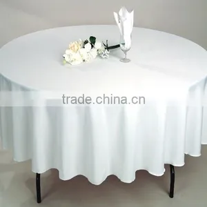 100% Polyster White Hotel Table Cloth and Chair Cover thumbnail-1