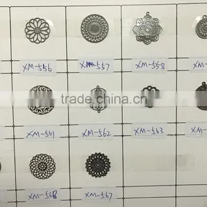 304 Stainless Steel Flower Hollow Carved Filigree Components Computer Metal Patch Embellishments Jewelry Findings thumbnail-4