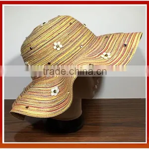 Natural Stylish Wide Brim Beach Women Straw Hat /Natural Crochet Straw Hats For Girls/Fashion Beach Cap Sun Hat Summer Straw Hat thumbnail-3