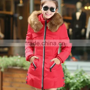 2014 New Korean Large Yards Thick Raccoon Nagymaros Collar Down Jacket and Long Sections Slim Coat Large Size Women thumbnail-1
