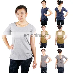 Lofbaz Women's Stylish Hollow Out Back Tops T-shirts thumbnail-1