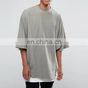 Mens Casual Crop Wide Sleeves Oversized Longline Sweatshirt thumbnail-1