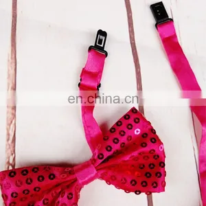 Christmas Large Sequin Flashing Bow Tie thumbnail-2
