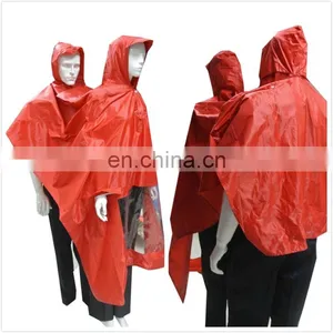 100% Waterproof Pvc Raincoat Polyester Rain Poncho for Bicycle Motorcycle thumbnail-1