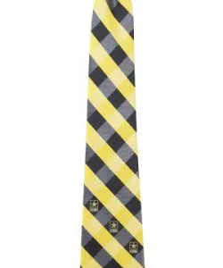 Printed Gold Polyester Woven Necktie Printed XL thumbnail-1