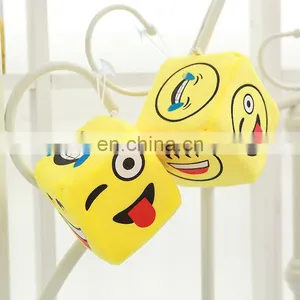 Emoji Smiley Emoticon Yellow Funny Expression Plush Dice Car Ornaments Pendant Soft Toy thumbnail-3