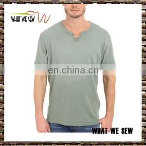 OEM 100% Cotton V-neck t Shirts Plain T-shirt Softextile Comfortable Tee Custom Logo thumbnail-1