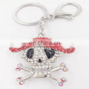 Hot Sale Fashion Hat Skeleton Pirates Keychain Motorcycle Key Chain thumbnail-1