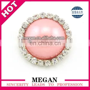 Magnetic Wedding Decoration Ribbon Button Rhinestone Pearl Button for Wedding Invitations thumbnail-2