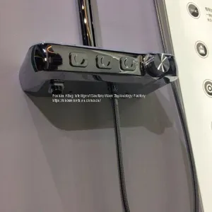 AT-P003 Shower Systems With Platform Stainless Steel Shower Set Chrome Colour 3 Functions Foshan Supplier thumbnail-2