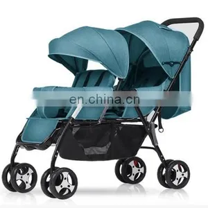 Twin Lightweight and Compact Baby Stroller Foldable Infant Pram Pushchair thumbnail-4
