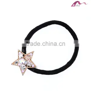 Lasted Fashion Yiwu Lovely Twinkle Star Decorative Crystal Elastic Hair Band For Girls Hair Rubber Rope Ornaments thumbnail-1
