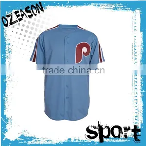 2016 Newest Customized Sublimation Design Buttons Wholesale Women Baseball t Shirt on Sale thumbnail-1