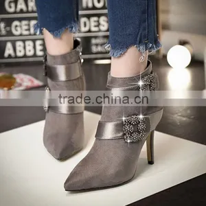 C89274A Women Ankle Boots Lady Zipper Boots Lady Shoes Big Size Shoes thumbnail-1