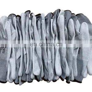 13 Gauge Copper Carbon Nylon With Fingertip Dipped ESD Anti Static PU Copper Work Gloves thumbnail-5
