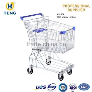 Shopping Trolley Coin Lock Collapsible Shopping Trolley With Seat thumbnail-3