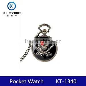 Mechanical Pocket Watch With Skull Design Antique Pocket Watch thumbnail-1