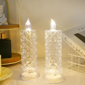 LED Rose Halo Candle Light Romantic Night Light Creative Luminous Electronic Candle Night Light thumbnail-3