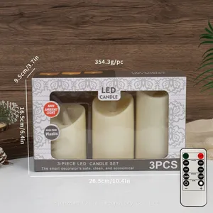Wholesale Flickering Flame LED Candles With Real Wax Finish – Battery Operated Sets/Packs, Remote Control, 24H Timer, Commercial Holiday & Home Decor thumbnail-5