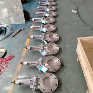 Stainless Steel Knife Gate Valve Slide Gate Valve 150mm SS304 Pneumatic Petal Type 8 Inch Dn500 Slurry Knife Gate Valve thumbnail-4