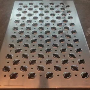 Safety and Anti-slip Products for Industrial Machinery and Equipment, Galvanized Round Hole Perforated Stair Tread, Metal Mesh Platform Stair Tread thumbnail-5