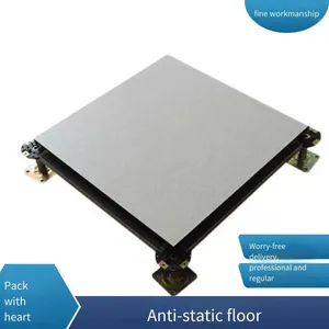 Wood-based Anti-static Raised Floor, Overhead Raised Floor for Computer Rooms and Monitoring Rooms, Particle Board Substrate 600*600 thumbnail-2