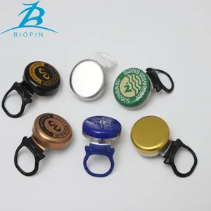 Low Lid Glass Bottles Aluminum Pull Ring Caps Aluminium Ring Pull Cap 26mm for Beer Milk Juice Bottle thumbnail-2