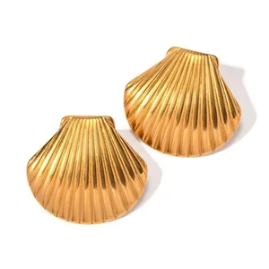 Wholesale 18K Gold Plated Heart Earrings - Waterproof Stainless Steel Fashion Jewelry thumbnail-2