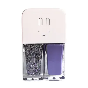 Twin-Pack Nail Polish No-Bake Non-Peelable Quick-Drying Oil-Based Matte Finish Affordable Protective and High-Texture Nail Art thumbnail-4