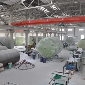 For Water Treatment Plant FRP Sodium Hypochlorite Storage Tank 5000L UV-Stabilized thumbnail-1