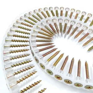 China Manufacturer Magazine Screws Plastic Strip Coarse Thread Yellow Zinc 25/35/40mm for Metal Studs, High Hardness thumbnail-3