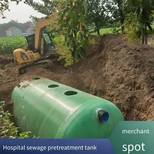 Buried Prefabricated Glass Fiber Reinforced Plastic Three-compartment Septic Tank, in Stock and Ready to Ship Quickly, Domestic Sewage Purification Tank for Residential Communities thumbnail-3