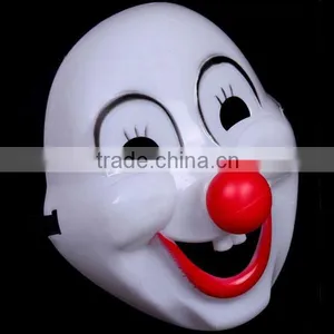 In Stock Cheap Halloween Cute Plastic Clown Mask PVC Party Masks With Red Rose thumbnail-2