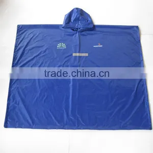 Hooded Polyester Pvc Long Raincoat Custom Printed Rain Ponchos thumbnail-1