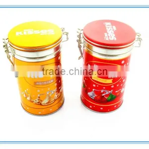 SGS Approved Round Tea Tin Can With Handle Tea Tin Container thumbnail-1