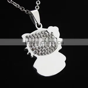 High-grade Stainless Steel Pendants Cat Necklace Cartoon Necklace Wholesale thumbnail-1