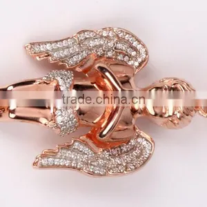 2015 Hot Sell Gold Diamond Angel Meaningful Pendant Necklace thumbnail-4