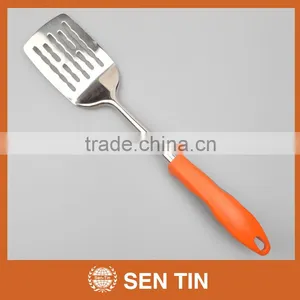 KU-A04TPR Stainless Steel Slotted Turner With PP & TPR Handle Kitchen Tool thumbnail-1