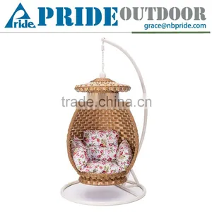 Chinese Style New Design With Canopy Rattan Indoor Home Indian Swing Jula /Swing Quality Choice thumbnail-1