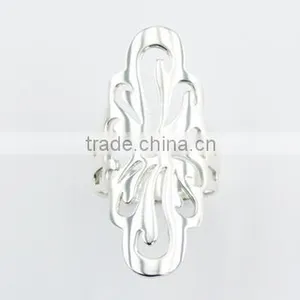 Silver Designer Ring Elegant Ajoure Silver Calyx Of Flower thumbnail-1