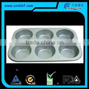 Food Grade Coating Muffin Pan 6 Cup Muffin Pan Tin Material Bakeware Cake Pan thumbnail-1