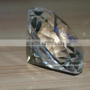 Wholesale Crystal Diamond Paper Weight With Printed Logo,acrylic Diamond Shape Paperweight,crystal Decoration thumbnail-3