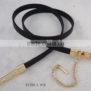 Long Size Gold Color Buckle PU Belt --- E1537 thumbnail-2