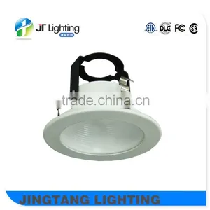 4'' LED Baffle Trim With Matte White Color and Clips for High Voltage Led Bulb Etl thumbnail-1