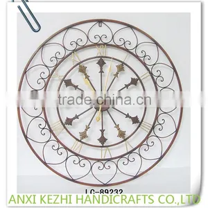 LC-89232 Antique Round Wall Clock Big Size Roman Numerals Wall Clock Quality Choice thumbnail-1