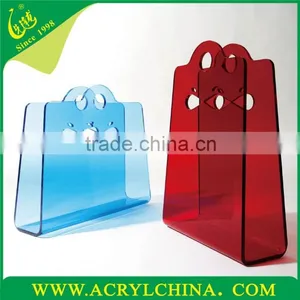 Customized Acrylic Creative Fashion Magazine Storage Rack/PMMA Modern Minimalist Favorites/plastic Magazine Storage Rack thumbnail-1
